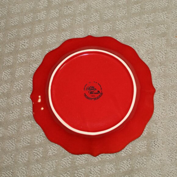 Set of 3 PIONEER WOMAN 8 1/2" Salad Plates In The Farmhouse Lace Claret Pattern - Picture 2 of 5